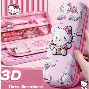 Hello Kitty Pencil Case – Cute Large Capacity Zipper Organizer School Office